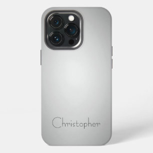 Titanium Poliert Silber grau Radial und Metallisch iPhone 13 Pro Hülle