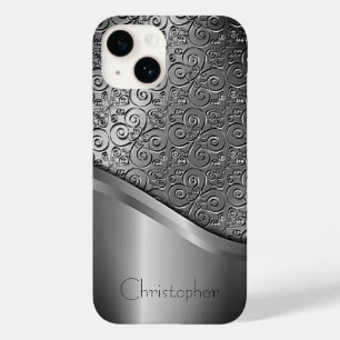 Titanium Poliert Silber Radial Metallic iPhone 15 Case-Mate iPhone 14 Hülle
