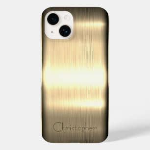 Titanium poliertes Gold Radial Metallic iPhone 15 Case-Mate iPhone 14 Hülle