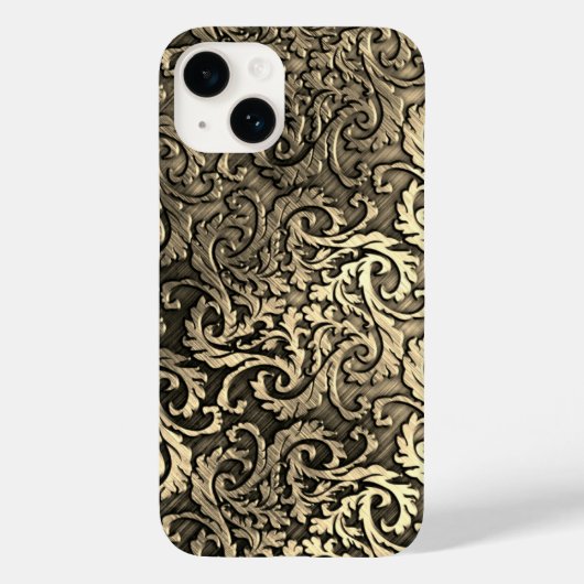 Titanium poliertes Gold Radial Metallic iPhone 15 Case-Mate iPhone Hülle (Rückseite)