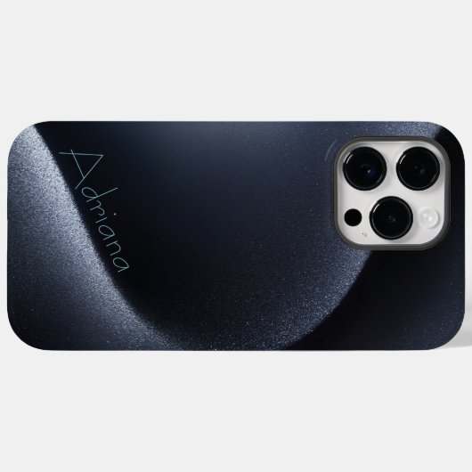 Titanium Silber, blau, rostfreier Stahl Case-Mate iPhone Hülle (Rückseite (Horizontal))