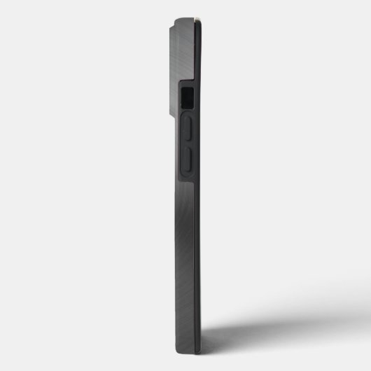 Titanium silber, grau, Edelstahl, Print Case-Mate iPhone Hülle (Rückseite / Links)