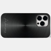 Titanium Silver Black Stainless Steel Metallic Case-Mate iPhone Hülle (Rückseite (Horizontal))