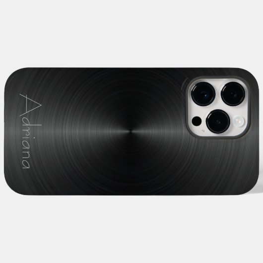 Titanium Silver Black Stainless Steel Metallic Case-Mate iPhone Hülle (Rückseite (Horizontal))