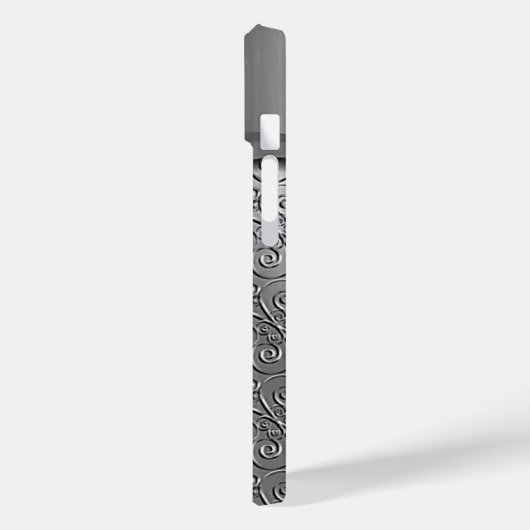 Titanium Silver Stainless Steel Print iPhone 15 Case-Mate iPhone Hülle (Rückseite / Links)