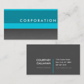 Titanium & Türkis berufliche Visitenkarte (Vorne/Hinten)