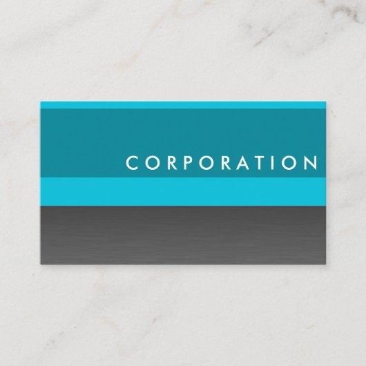 Titanium & Türkis berufliche Visitenkarte (Vorderseite)