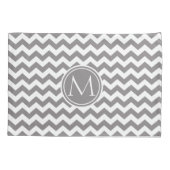 Titanium Zickzack Mit Monogramm Kissenbezug (Rückseite)