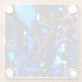 Titankobalt-Blau-Quarz Glasuntersetzer (Rückseite)