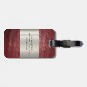 Titanmetall-Monogramm aus blauem Leder Gepäckanhänger (Rückseite horizontal)