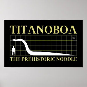 Titanoboa Extinct Large Snake Prähistorische Noodl Poster