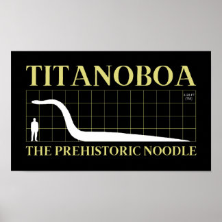 Titanoboa Extinct Large Snake Prähistorische Noodl Poster
