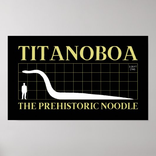Titanoboa Extinct Large Snake Prähistorische Noodl Poster (Vorne)