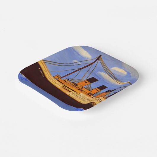 Titanpapierplatte Pappteller (Gewinkelt)