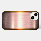 Titanpoliertes Bronze-Radial-Metallic-iPhone 15 Case-Mate iPhone Hülle (Rückseite (Horizontal))