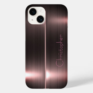 Titanpoliertes Bronze-Radial-Metallic-iPhone 15 Case-Mate iPhone 14 Hülle