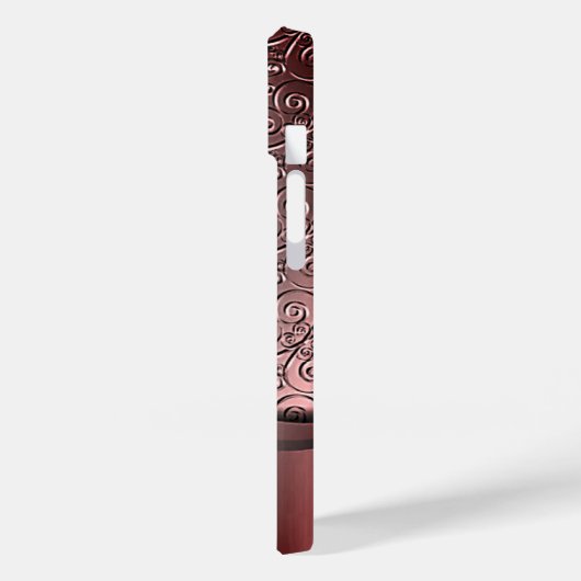 Titanpoliertes Bronze-Radial-Metallic-iPhone 15 Case-Mate iPhone Hülle (Rückseite / Links)