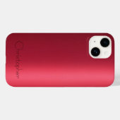 Titanrot Edelstahl Metallic Case-Mate iPhone Hülle (Rückseite (Horizontal))