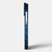 Titanrot und blau Edelstahl-Druck Case-Mate iPhone Hülle (Rückseite / Links)