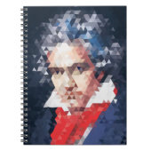 Titans of Music: Beethoven-Notebook (Low-Poly) Notizblock (Vorderseite)