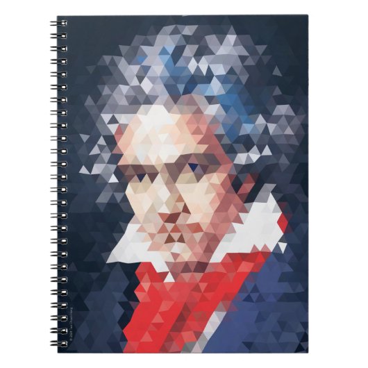 Titans of Music: Beethoven-Notebook (Low-Poly) Notizblock (Vorderseite)