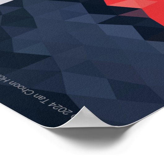 Titans of Music: Beethoven Poster (Low Poly) (Ecke)