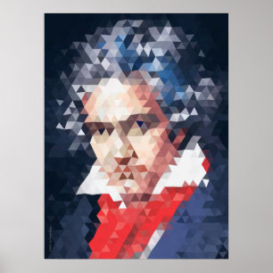 Titans of Music: Beethoven Poster (Low Poly)
