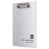 Titanschiefer-Monogramm Beruflich Klemmbrett (Links)