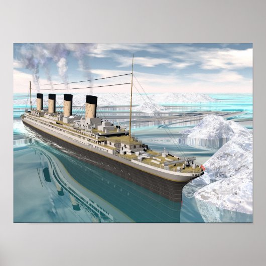 Titanschiff - 3D-Darstellung Poster (Vorne)