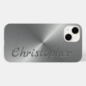 Titansilber aus rostfreiem Stahl Case-Mate iPhone Hülle (Rückseite (Horizontal))