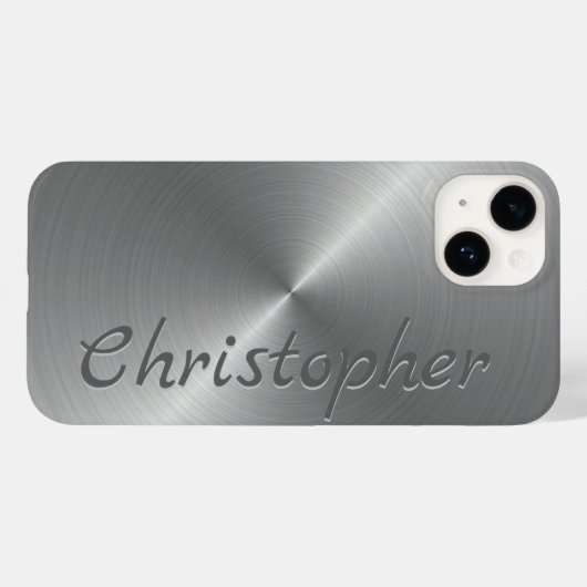 Titansilber aus rostfreiem Stahl Case-Mate iPhone Hülle (Rückseite (Horizontal))