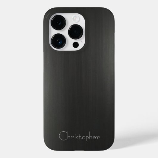 Titansilber, rostfreier Edelstahl Case-Mate iPhone Hülle (Rückseite)