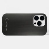 Titansilber, rostfreier Edelstahl Case-Mate iPhone Hülle (Rückseite (Horizontal))