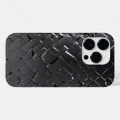 Titansilber, rostfreier Stahl Case-Mate iPhone Hülle (Rückseite (Horizontal))