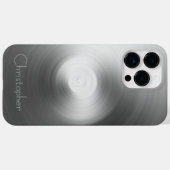 Titansilber, rostfreier Stahl Case-Mate iPhone Hülle (Rückseite (Horizontal))