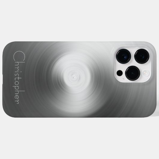 Titansilber, rostfreier Stahl Case-Mate iPhone Hülle (Rückseite (Horizontal))