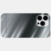 Titansilber, rostfreier Stahl Case-Mate iPhone Hülle (Rückseite (Horizontal))