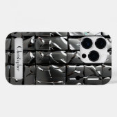 Titansilber, rostfreier Stahl Case-Mate iPhone Hülle (Rückseite (Horizontal))