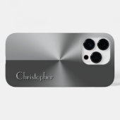 Titansilber, rostfreier Stahl Case-Mate iPhone Hülle (Rückseite (Horizontal))