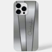 Titansilber, rostfreier Stahl Case-Mate iPhone Hülle (Rückseite)