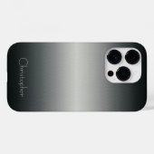 Titansilber, rostfreier Stahl Case-Mate iPhone Hülle (Rückseite (Horizontal))