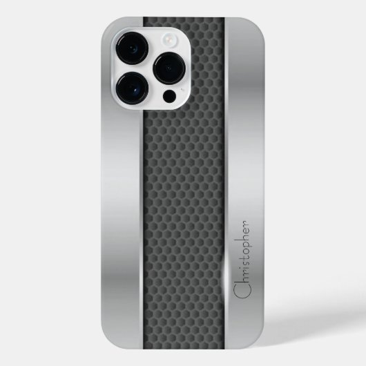 Titansilber, rostfreier Stahl iPhone Hülle (Rückseite)