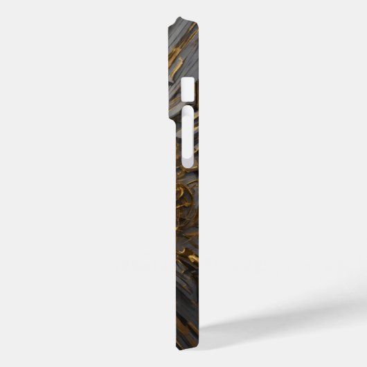 Titansilber und Gold Edelstahl-Druck Case-Mate iPhone Hülle (Rückseite / Links)