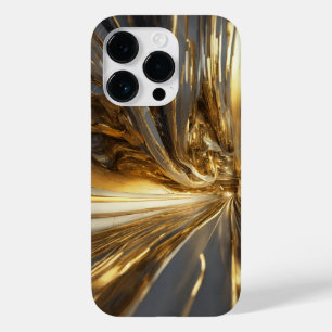 Titansilber und Gold Edelstahl-Druck Case-Mate iPhone 14 Pro Hülle