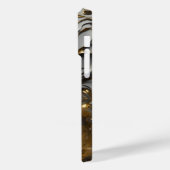 Titansilber und Gold Edelstahl-Druck Case-Mate iPhone Hülle (Rückseite / Links)