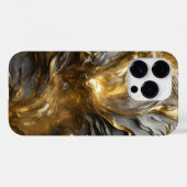 Titansilber und Gold Edelstahl-Druck Case-Mate iPhone Hülle (Rückseite (Horizontal))