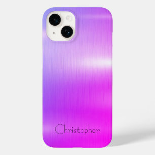 Titanviolett Edelstahl Drucktelefon 15 Case-Mate iPhone 14 Hülle