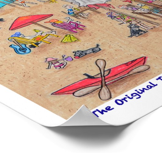 Titas rosa Seepferd Poster (Ecke)