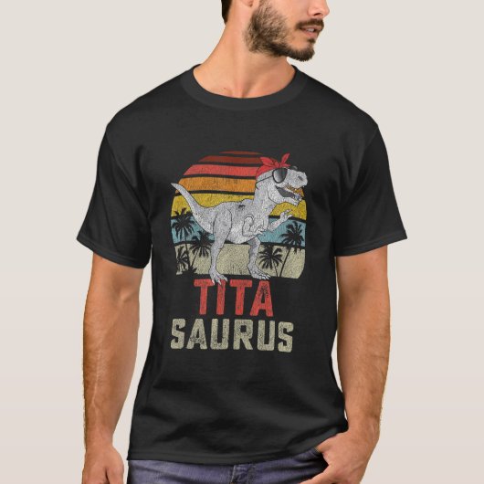 Titasaurus T Rex Dinosaur Tita Saurus Familienmatt T-Shirt (Vorderseite)