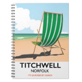 Titchwell Norfolk Beach Poster Notizblock (Vorderseite)